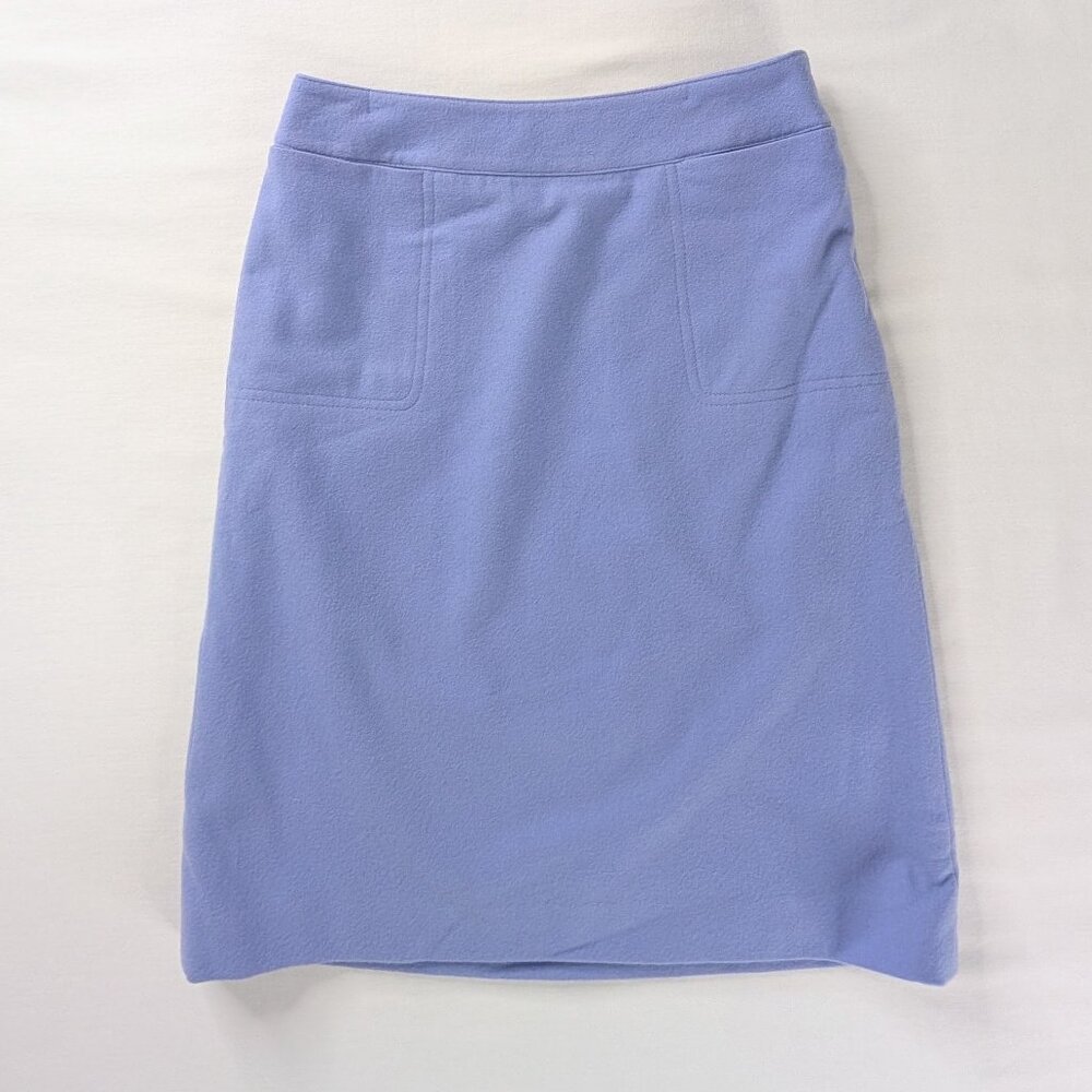 VTG Purple Periwinkle Wool Lined Mini Skirt Ann Taylor Corpcore